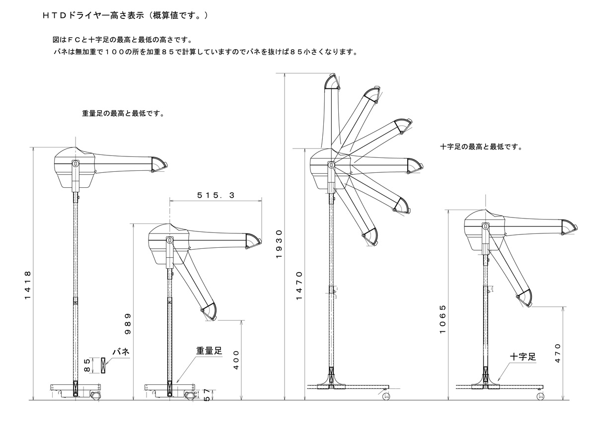 ＨＴＤ３５０/５５０サイズ詳細